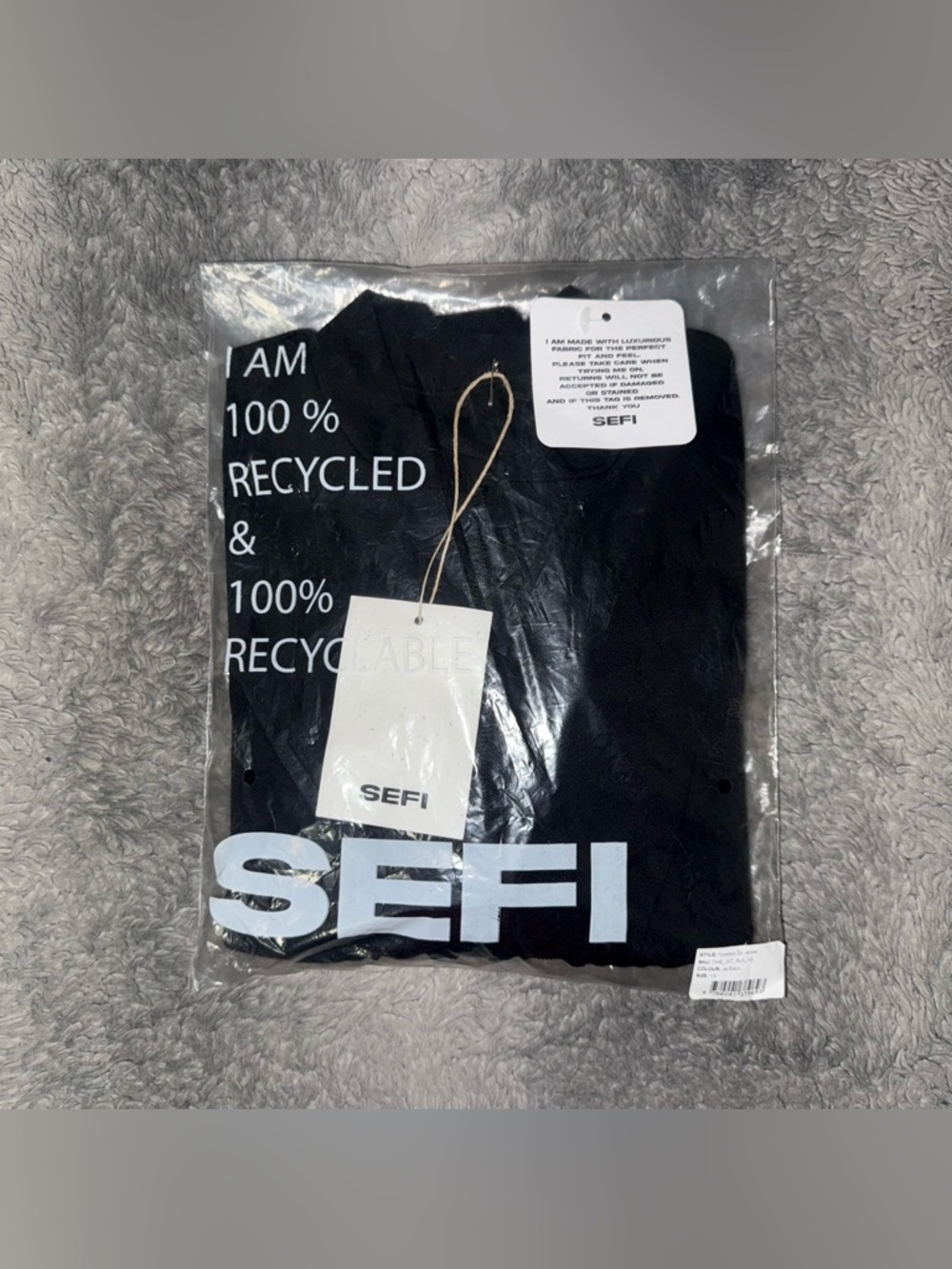 SEFI TIMELESS ZIP JACKET - JET BLACK - Picture 5 of 13